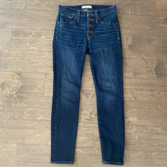 Madewell 9" High-Rise Skinny Jeans: Button-Front Edition - Picture 2 of 9